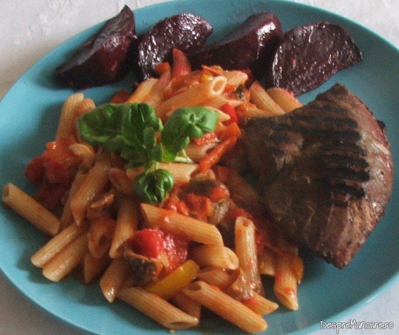 ficat de vitel la gratar cu paste fainoase 7
