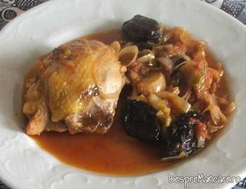 mancare de prune si praz cu pulpe de gaina 9