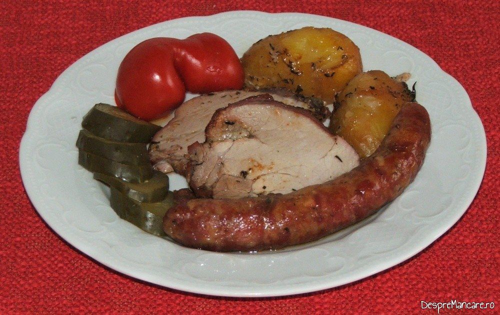 spata si carnati proaspeti de porc la cuptor 9