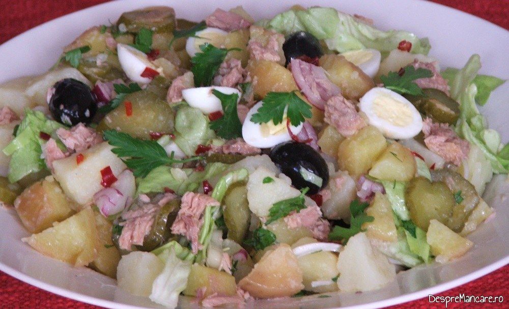 salata orientala cu ton si oua de prepelita 12