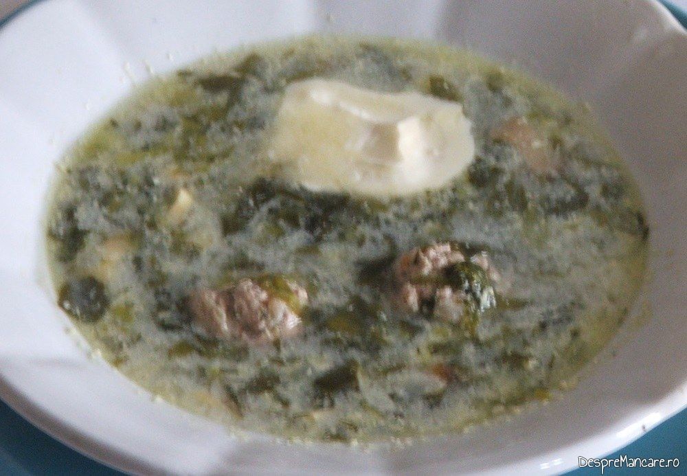 ciorba de salata cu perisoare si omleta 18