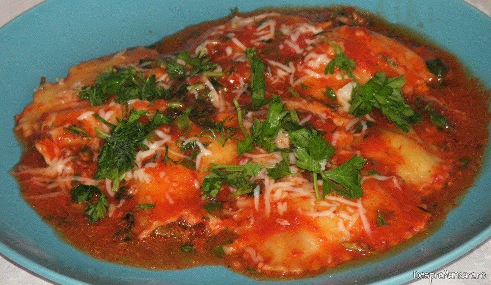 paste panzerotti umplute cu crab in sos de rosii 9