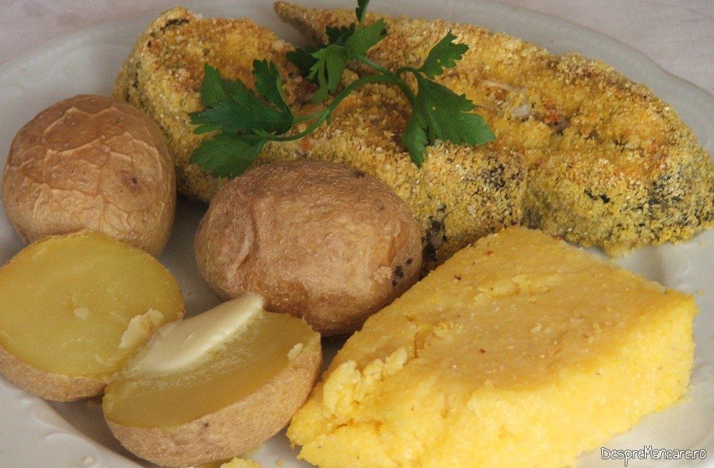 cotlet de platica tavalit prin malai la cuptor cu cartofi copti 10 1
