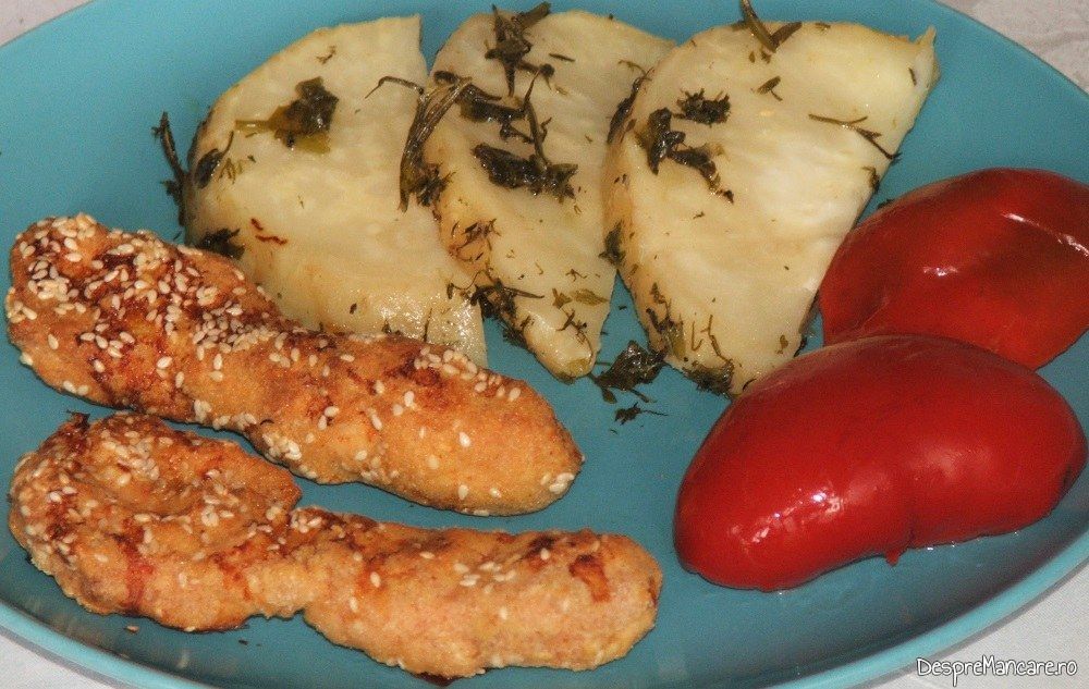 telina coapta cu degetele pane din piept de pui 14