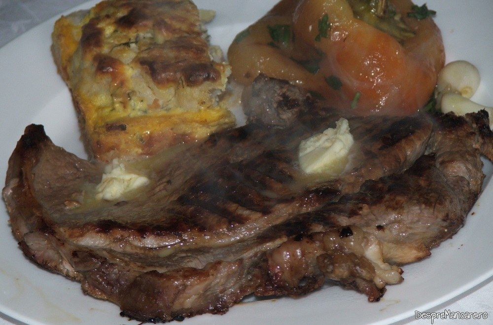 pulpa de vitel la gratar cu ardei copti 4