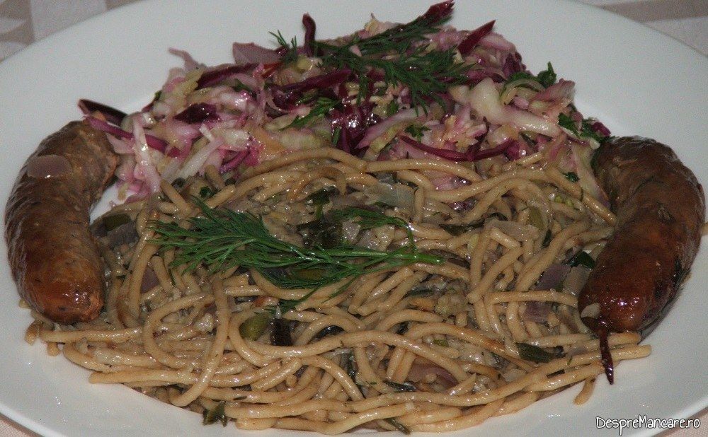 spaghete integrale cu hribi si carnati proaspeti 9