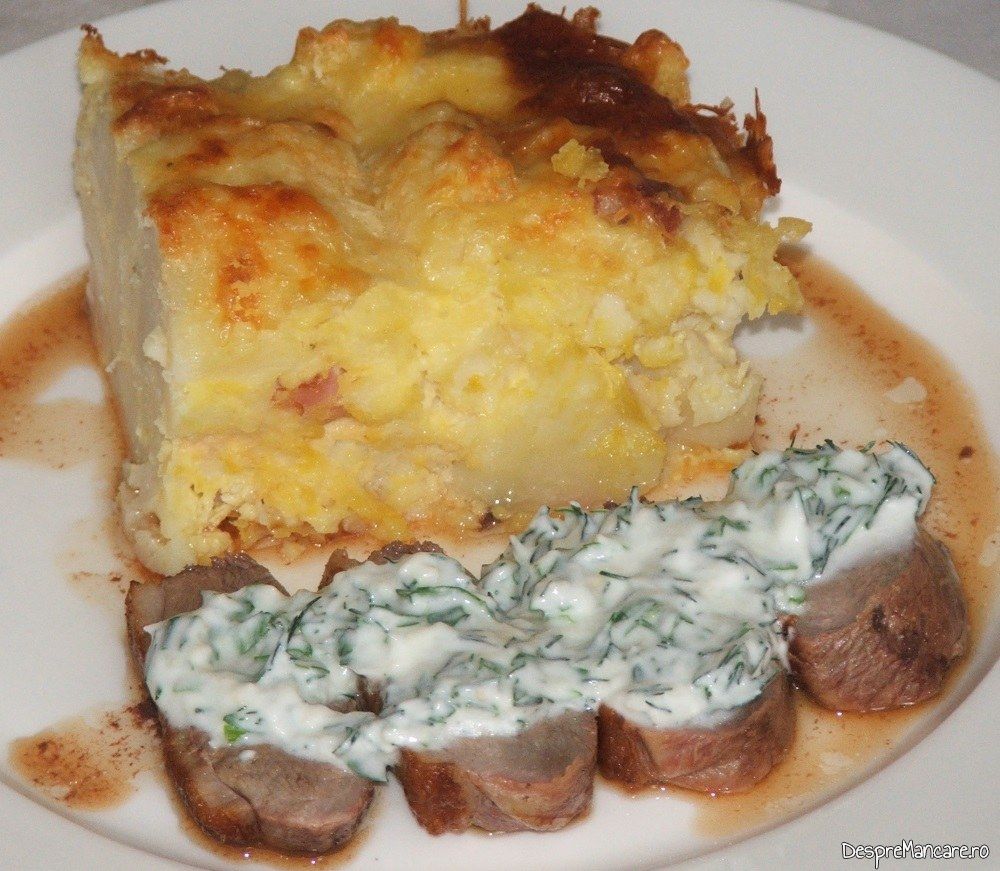 piept de rata cu cartofi noi gratinati 15