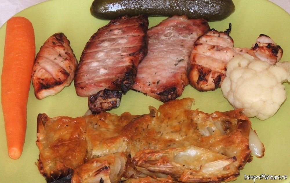 gratin din fenicul si praz cu gratar din muschi de porc si pipet de curcan 12