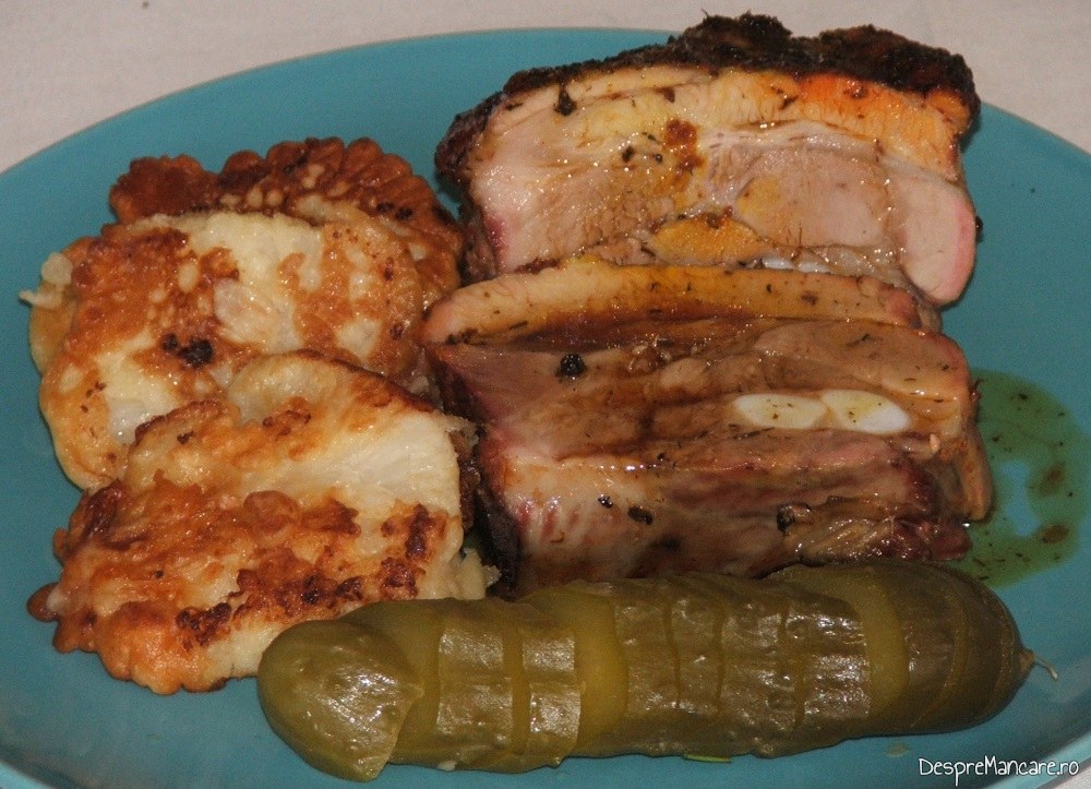coaste de porc pe gratar in cuptor cu pane de conopida 6