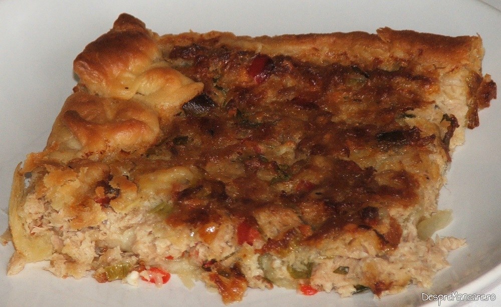 tarta cu ton si praz 8