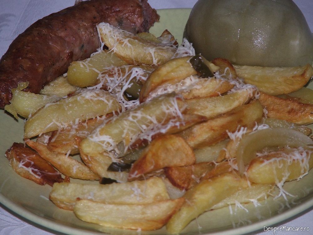 scaricica de porc marinata si carnati proaspeti de porc la cuptor 8