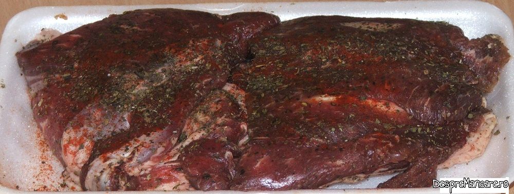pastrama de oaie cu legume si pleorotus la cuptor 1