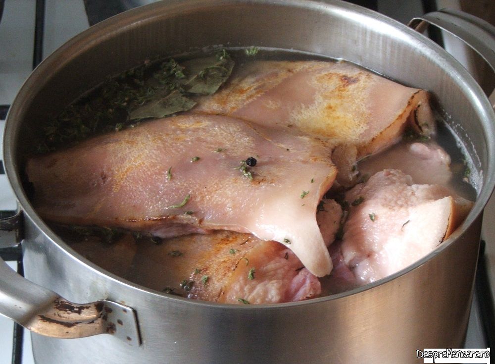 gusa de porc fiarta in zeama de varza si tavalita prin boia 1