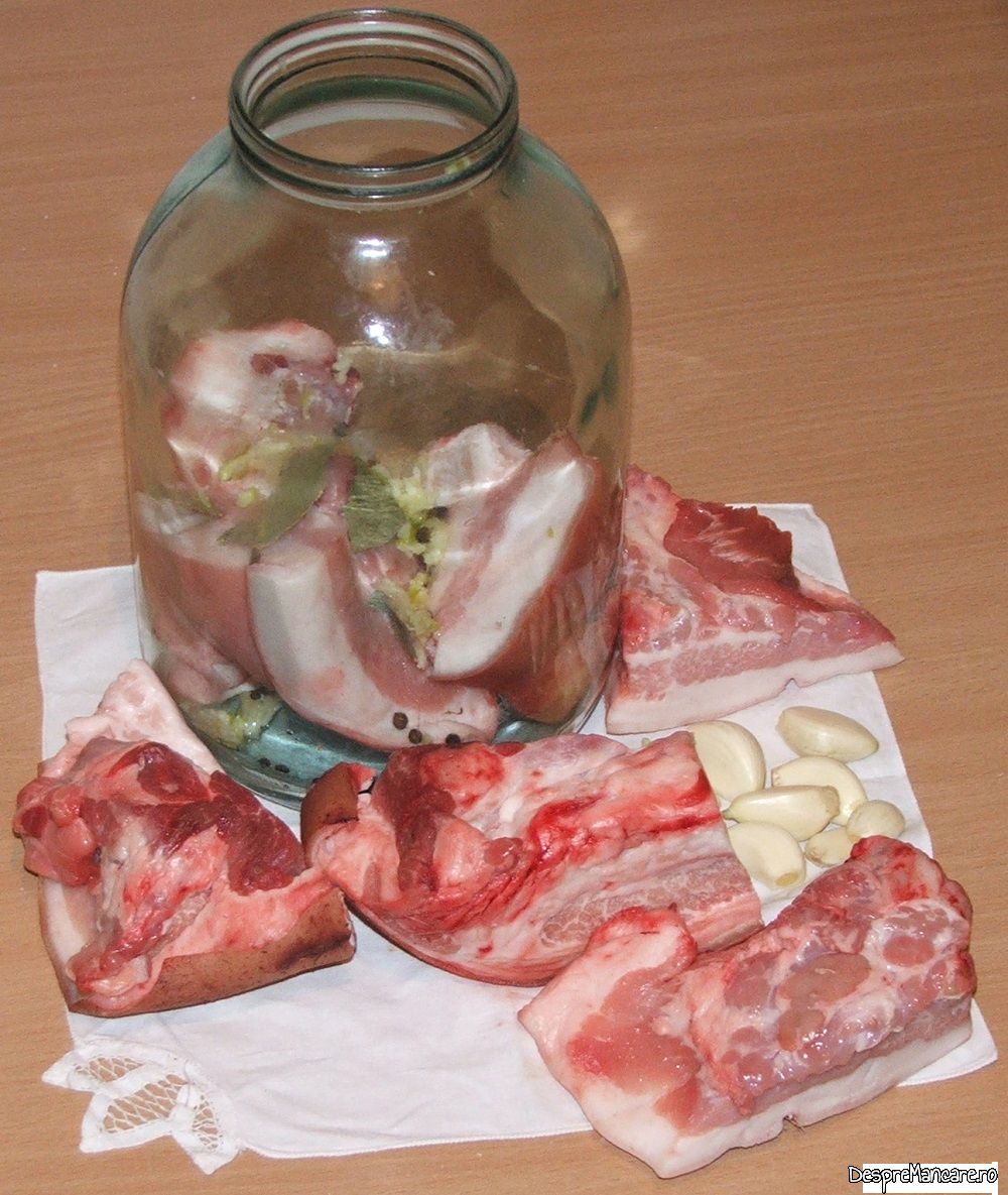 gusa de porc macerata in saramura slaba si apoi fiarta 1