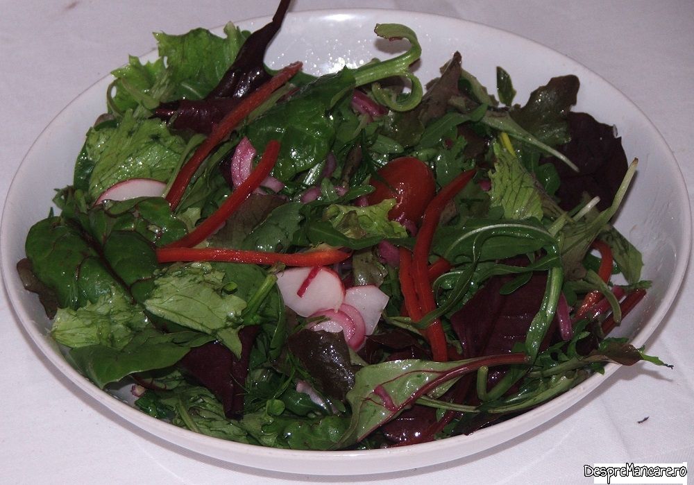 ceafa de porc la tigaie cu gorgonzola, naut, ciuperci si salata asortata (11)