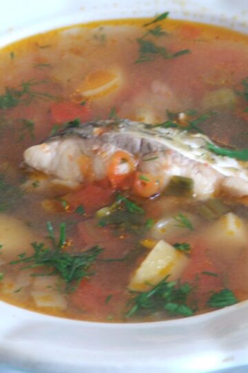 ciorba din coada de pastrav somonat