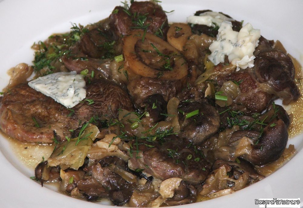 osso buco de vitel cu praz, ciuperci de plop si gorgonzola (15)