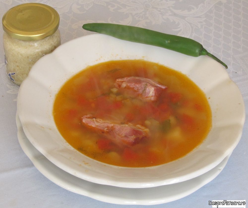 ciorba din cap de piept de porc, afumat (12)
