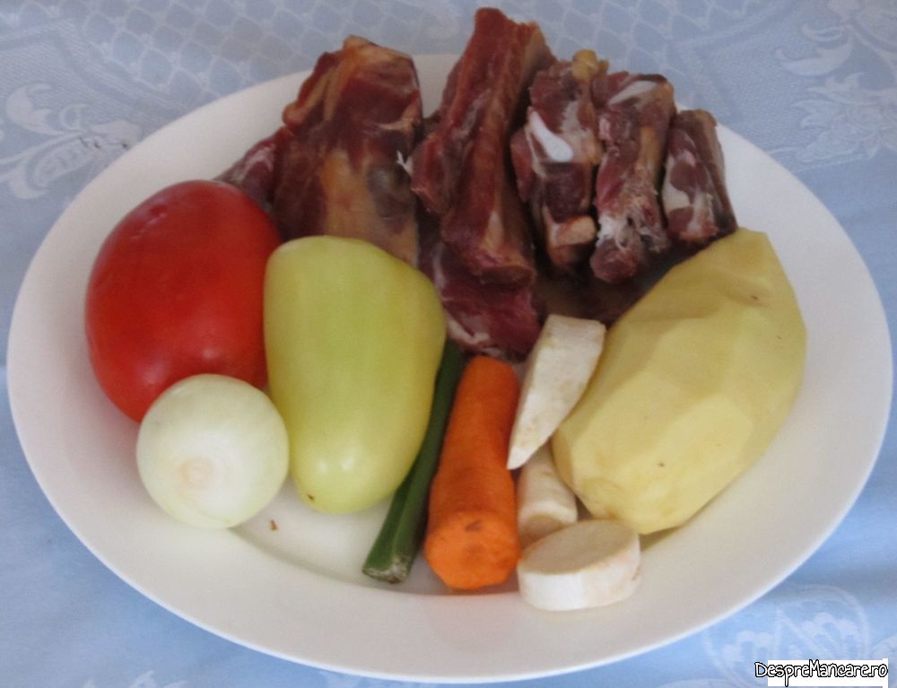 ciorba din cap de piept de porc, afumat (2)