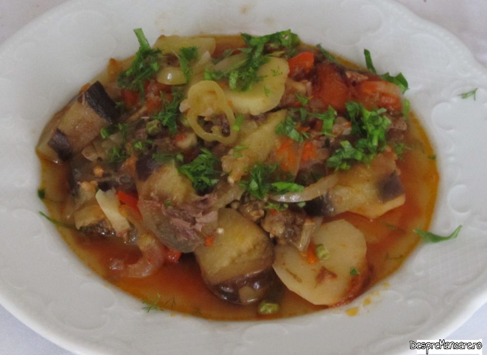 ghiveci de legume cu tocatura de carne si cascaval, in straturi (20)