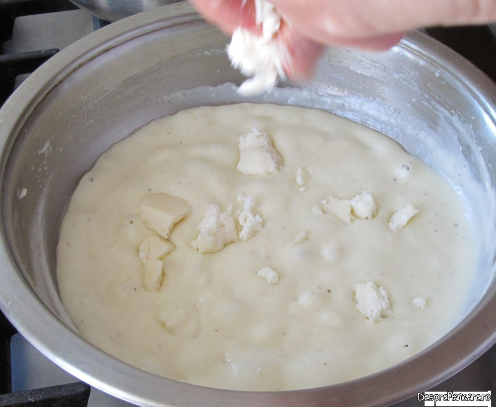 cartofi prajiti in untura de porc cu mujdei de usturoi verde si crema de branza de burduf (10)