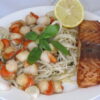 scoici Saint Jacques si somon norvegian cu spaghete (9)