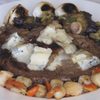 vita braziliana cu scoici Saint Jacques, ciuperci si gorgonzola la tigaia japoneza (13)